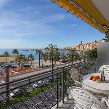Studio Climatise Avec Terrasse Face Mer A Menton - Fr-1-196-208 Dış mekan fotoğraf