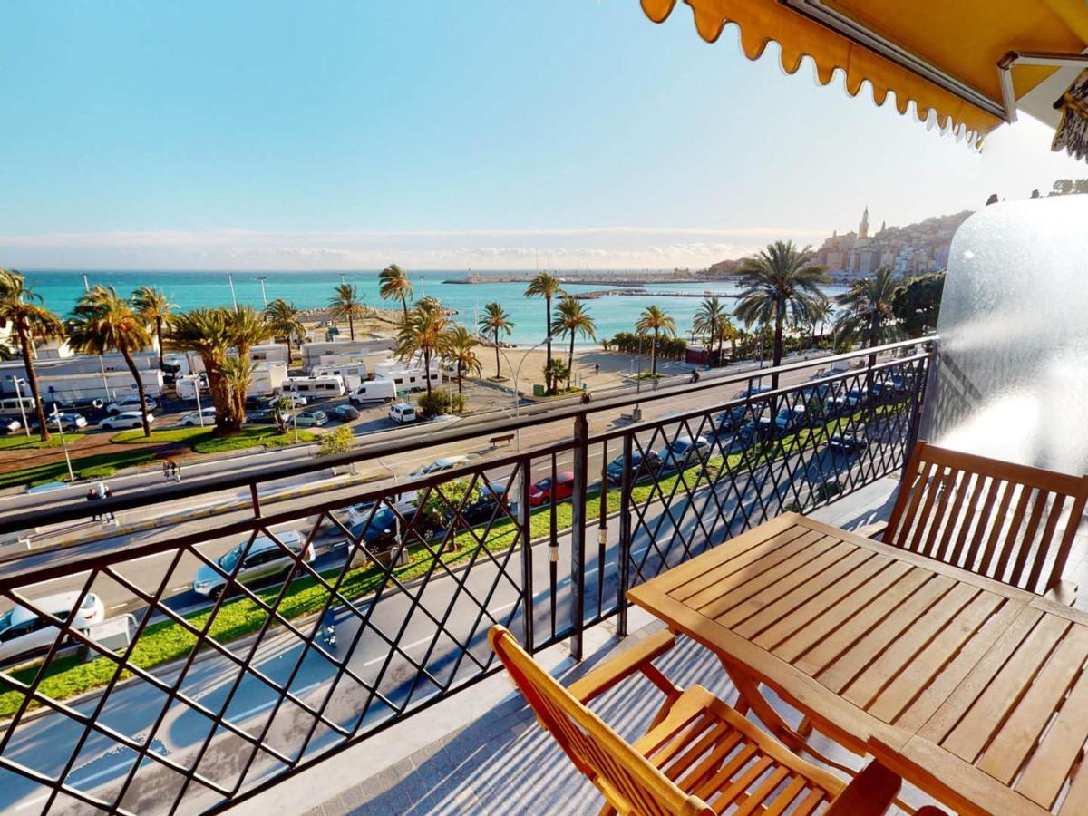 Studio Climatise Avec Terrasse Face Mer A Menton - Fr-1-196-208 Dış mekan fotoğraf